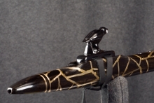 Nigerian Ebony Native American Flute, Minor, Mid A#-4, #S9B